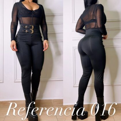 Leggins de con hebilla dorada y argollas – Ref 016 Talla Unica