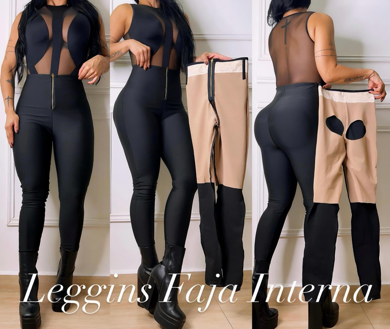 Leggins con fajas interna.