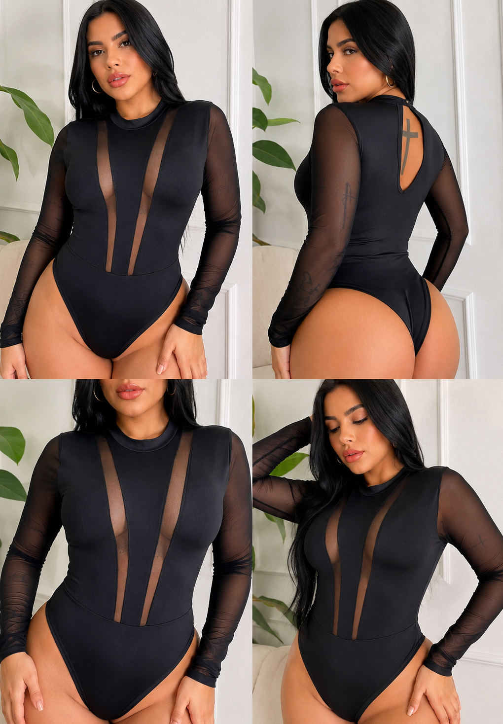 Bodys de malla tex control de abdomen – Ref 2510 Talla Unica